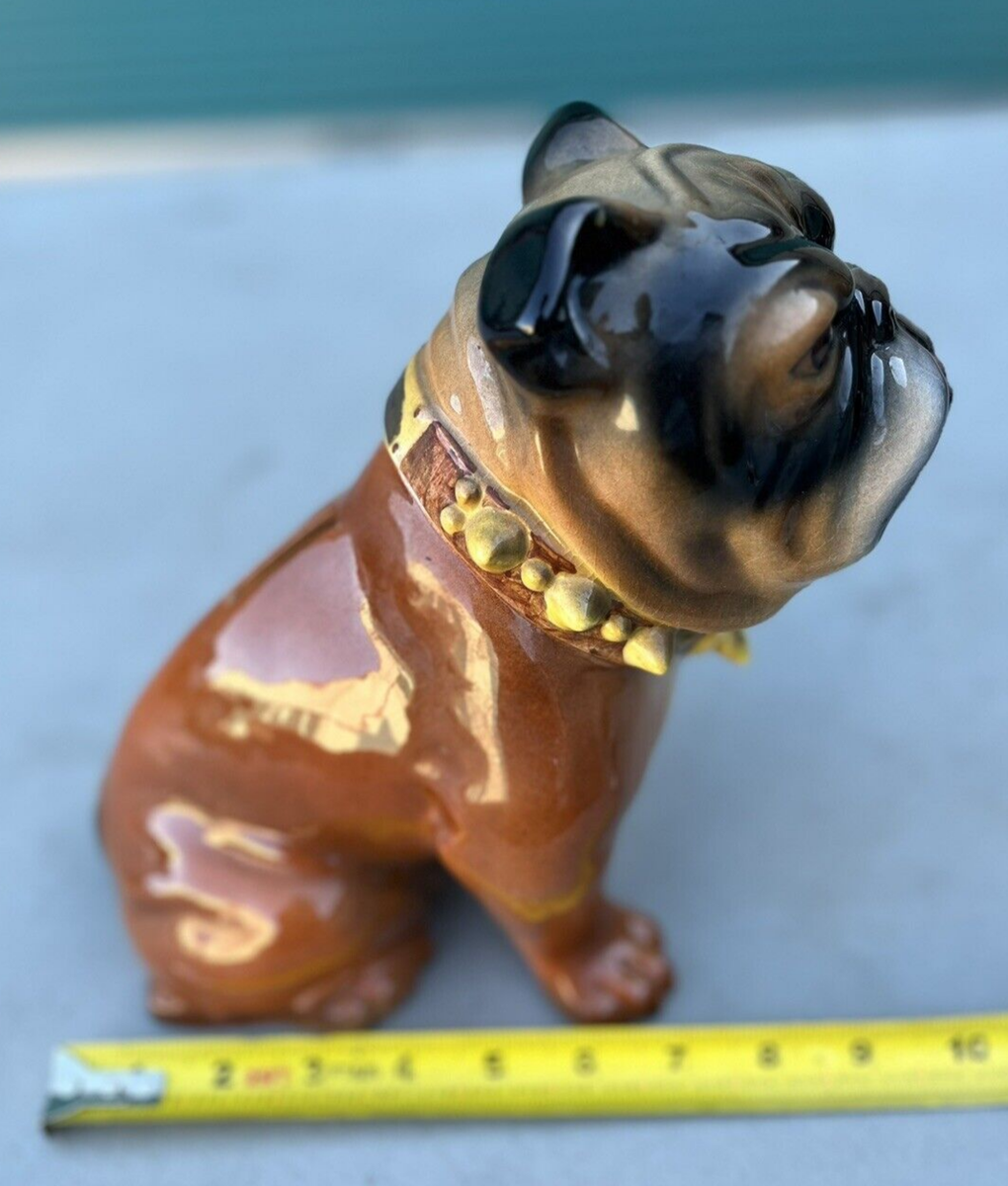 Vintage Mack Truck Bulldog Dog Ceramic Pigg Coin Bank Cookie Jar