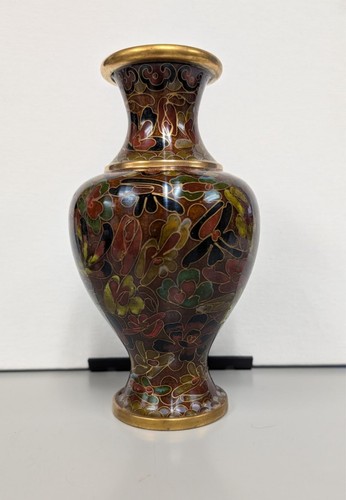 Chinesische Cloisonne Emaille Messing Vase Vintage Antik - unbekannte Herstellermarke - 6 Zoll - Bild 14 von 16