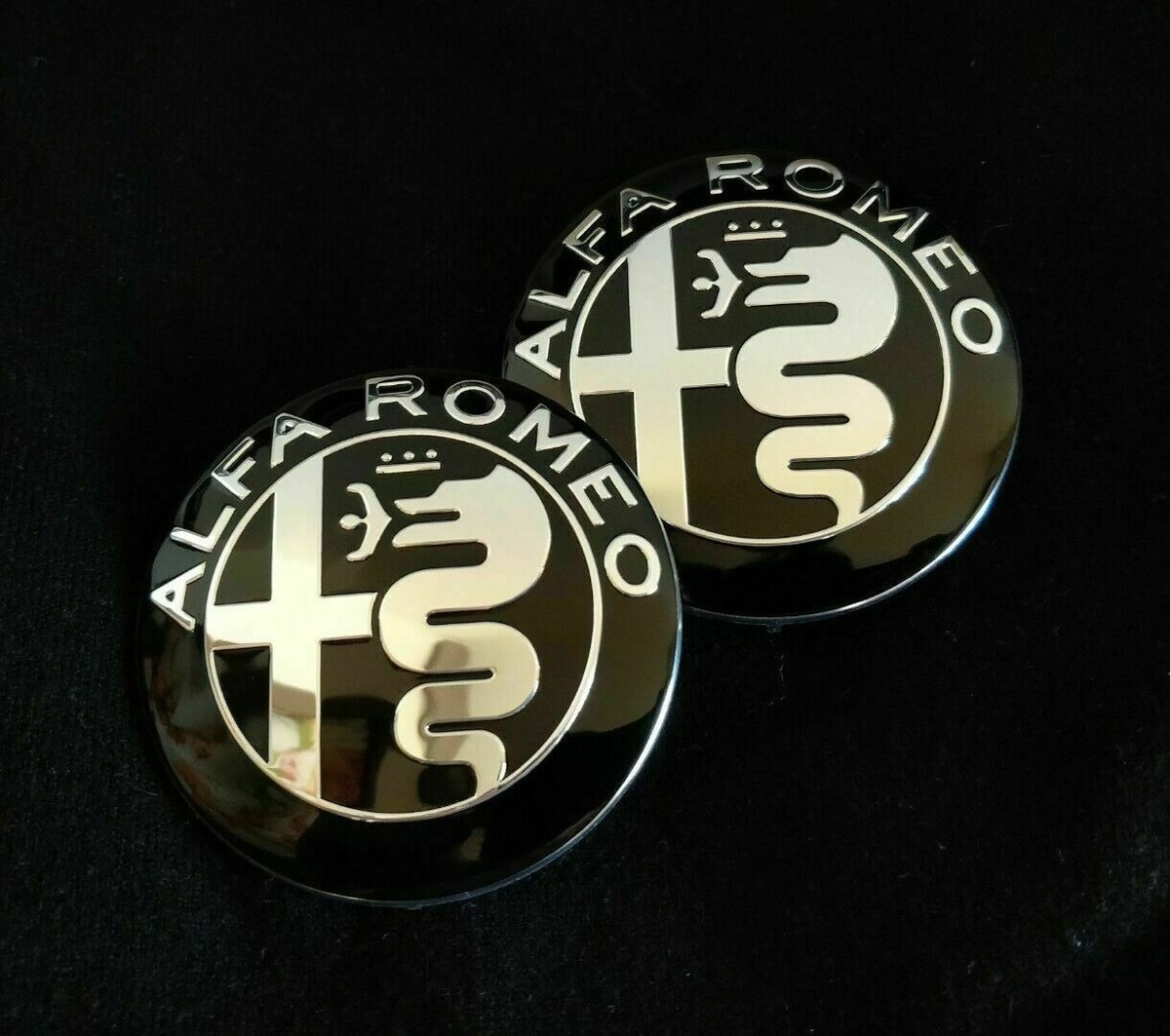 Stemma Alfa Romeo Oro 74mm - Set Da 2 Per Cofano Anteriore E Posteriore, Con Adesivo - Foto 7