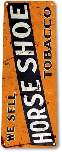 Horse Shoe Cigarette Smoking Tobacco Retro Logo Garage Wall Decor Metal Tin Sign - Picture 3 of 4