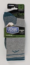 Darn Tough Womens Style Hike Trek Boot Sock Full Cushion Coolmax Gray Teal Small
