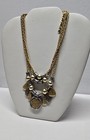 VTG Liz Claiborne Gold/Silver Tone 3 Layered Necklace W/ Charms Signed LCI  18" — photo 2