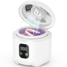 2026 New Model Ultrasonic Retainer Cleaner- 45KHz 25W Portable Denture Cleaner