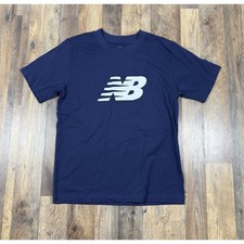 NWT New Balance MT43906 Men's Sport Graphic T-Shirt Navy Size M Cotton Jersey