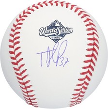 Teoscar Hernandez Los Angeles Dodgers Signed 2025 MLB World Series Logo Baseball