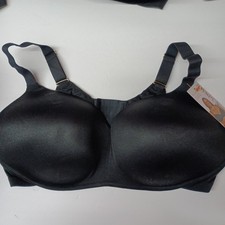 Joyspun Plus Wirefree Full Coverage Bra Women's Size 44DD Black Smooth Wings