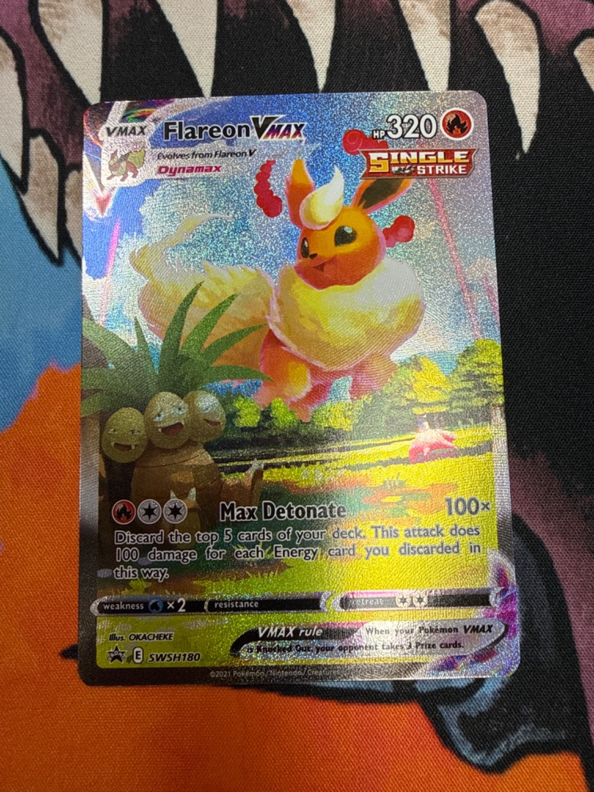 Pokemon - Flareon VMAX SWSH180/307 - SWSH Black Star Promos Holofoil NM