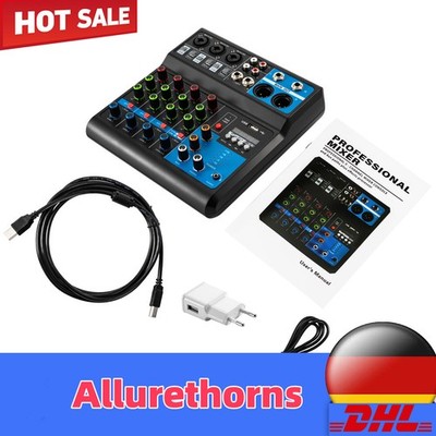 5 Kanal Mini Audio Mixer Bluetooth USB Sound Mischpult Verstärker Studio DJ Live