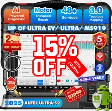 Autel MaxiSys Ultra S2 Diagnostic Scanner 6in1 VCMI2 , Advanced Multi-Point DVI