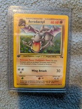 Pok�mon Aerodactyl Fossil 1/62 1st Edition Holo Pre-Release