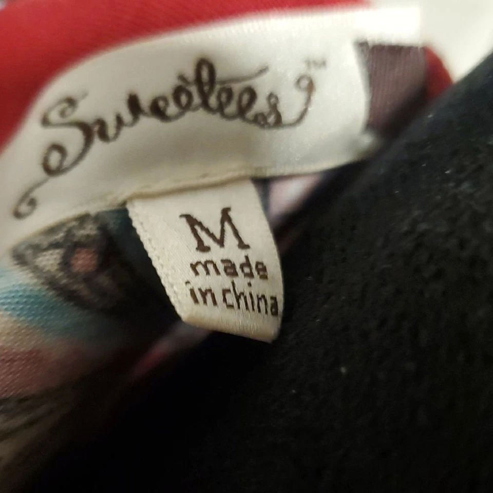 Vestido estampado Sweetees rojo y azul sin mangas Foto 2 de 4