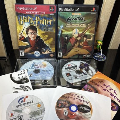 PS2 Lot Bundle FFX Gran Turismo 4 Avatar Burning Earth Harry Potter + More