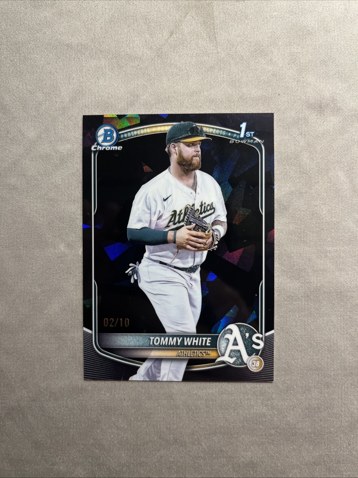2025 Bowman Chrome Sapphire Tommy White 1st Bowman Black Refractor /10 A’s