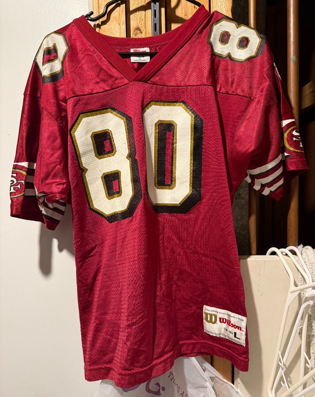 Vintage 1990s Wilson Jerry Rice NFL San Francisco 49ers Jersey Youth Large RARE