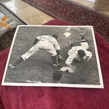 1933 World Series Action Photo Autographed Bill Terry/Joe Cronin Two Managers