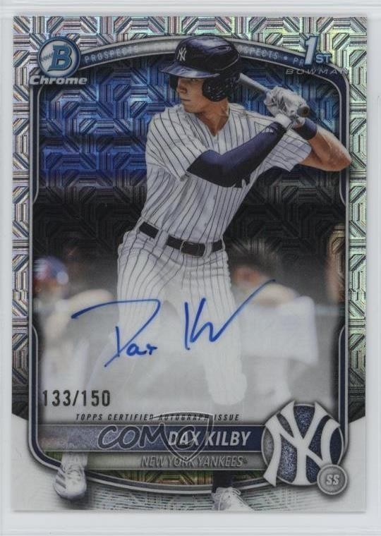 2025 Bowman Draft Chrome Prospect HTA Choice Refractor /150 Dax Kilby Auto 03ox
