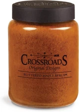 Crossroads Buttered Maple Syrup® Scented 2-Wick Candle, 26 oz, Golden Brown 