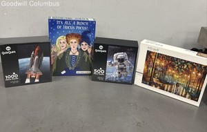 QuizQuirk InGooD Jigsaw Puzzle Lot 4 Puzzles Space Hocus Pocus 500 1000 Pieces