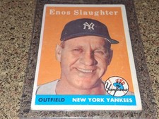 1958 TOPPS BB # 142 ENOS SLAUGHTER
