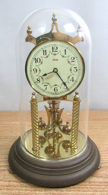 Vintage Kundo 400 Day Anniversary Clock w-plastic dome Made in West Germany