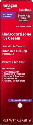 Amazon Basic Care 1% Hydrocortisone Anti-Itch Cream, 1 oz