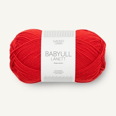 BABYULL LANETT von SANDNES GARN - SCARLET RED (4018) - 50 g / ca. 175 m Wolle