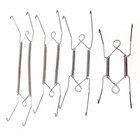 Silver Wire Plate Holder for Wall Decor Adjustable Spring Art Deco Design