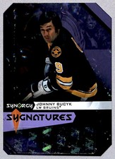 Johnny Bucyk 2023-24 UD Synergy Sygnatures Auto 1/1 #S-JB Boston Bruins