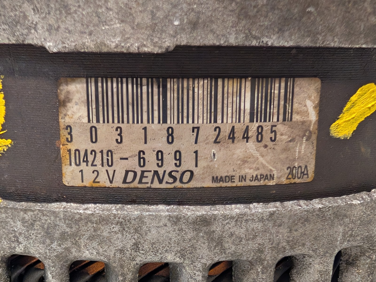 2014-2020 Maserati Ghibli Alternator Generator 200 Amp (MATCH 104210 6991)
