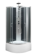 Duschtempel Dusche On. 85 x 85cm Fertigdusche Komplettdusche Duschkabine Schwarz