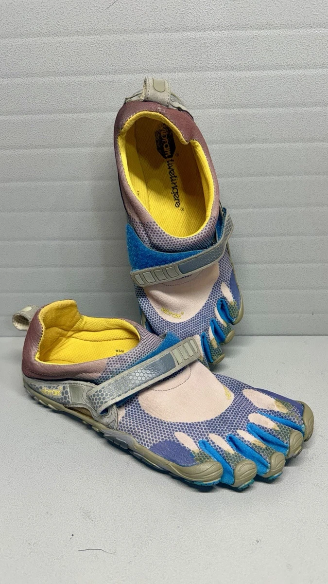 Chaussures Vibram FiveFingers Water - Femme, 6.5 US, Gris/Jaune - Très Bon État