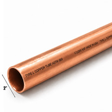2" Type L Copper Pipe | Custom Cut Lengths | Plumbing, Water Supply, HVAC