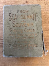 Antique From Sea to Summit Souvenir Playing Cards Chisholm Bros Maine NH