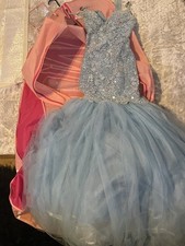 Sherri Hill Blue Mermaid Sequin Dress Size 2