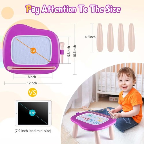 Smasiagon Kinderspielzeug ab 1 Jahr, Magnetische Maltafel Zaubertafel Bunt Ze... - Bild 3 von 10