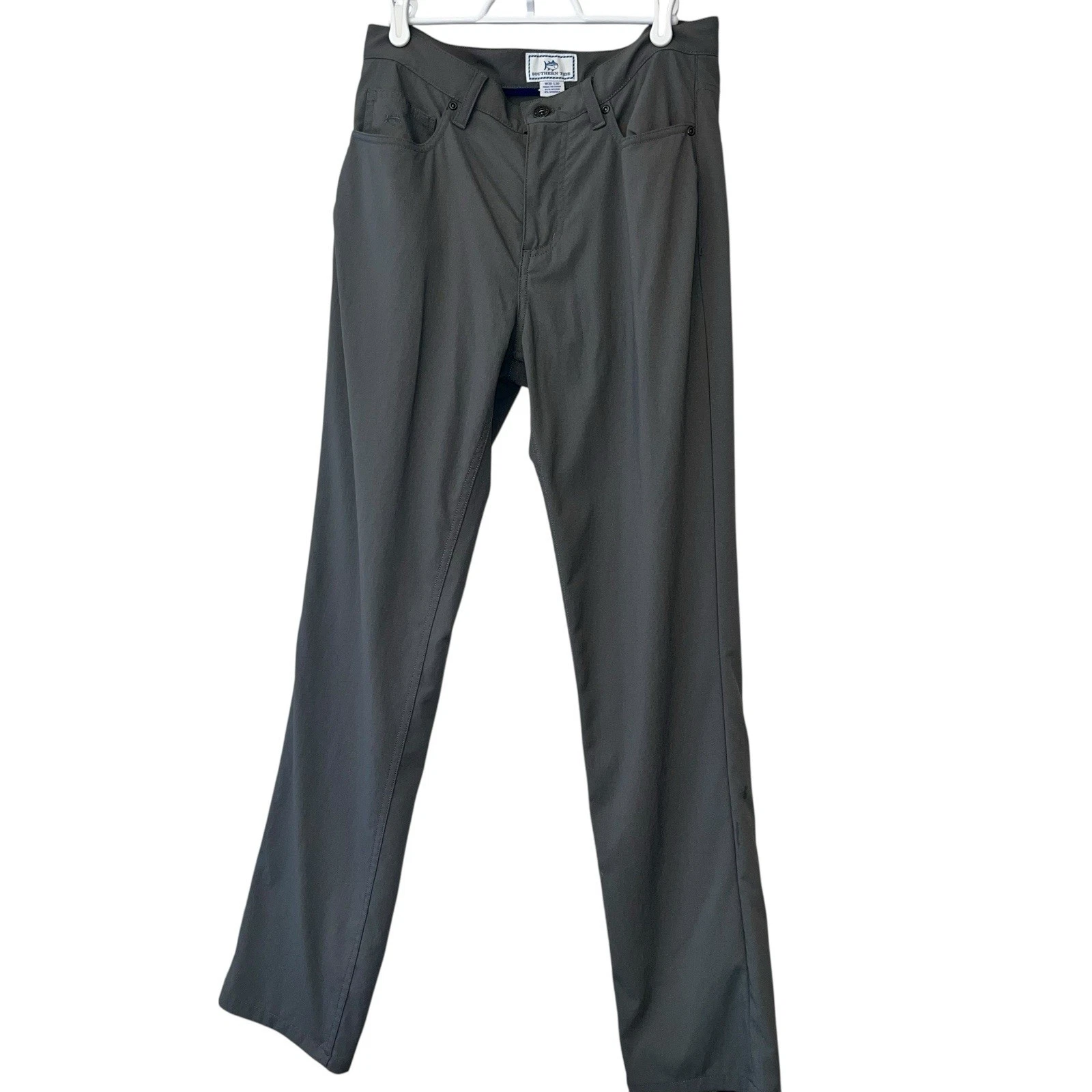Southern Tide Pants Mens 30x30 Gray Stretch Nylon Spandex Performance