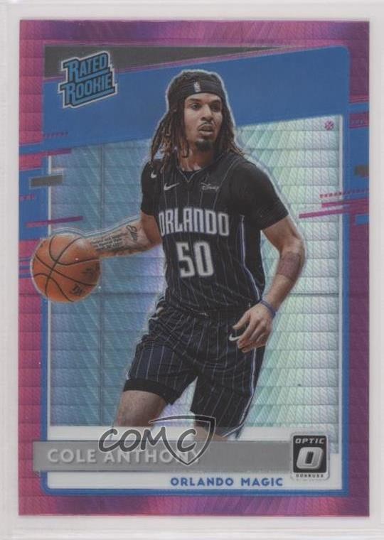 2020 Panini Donruss Optic Rated Rookie Hyper Pink Prizm Cole Anthony #165 0w32