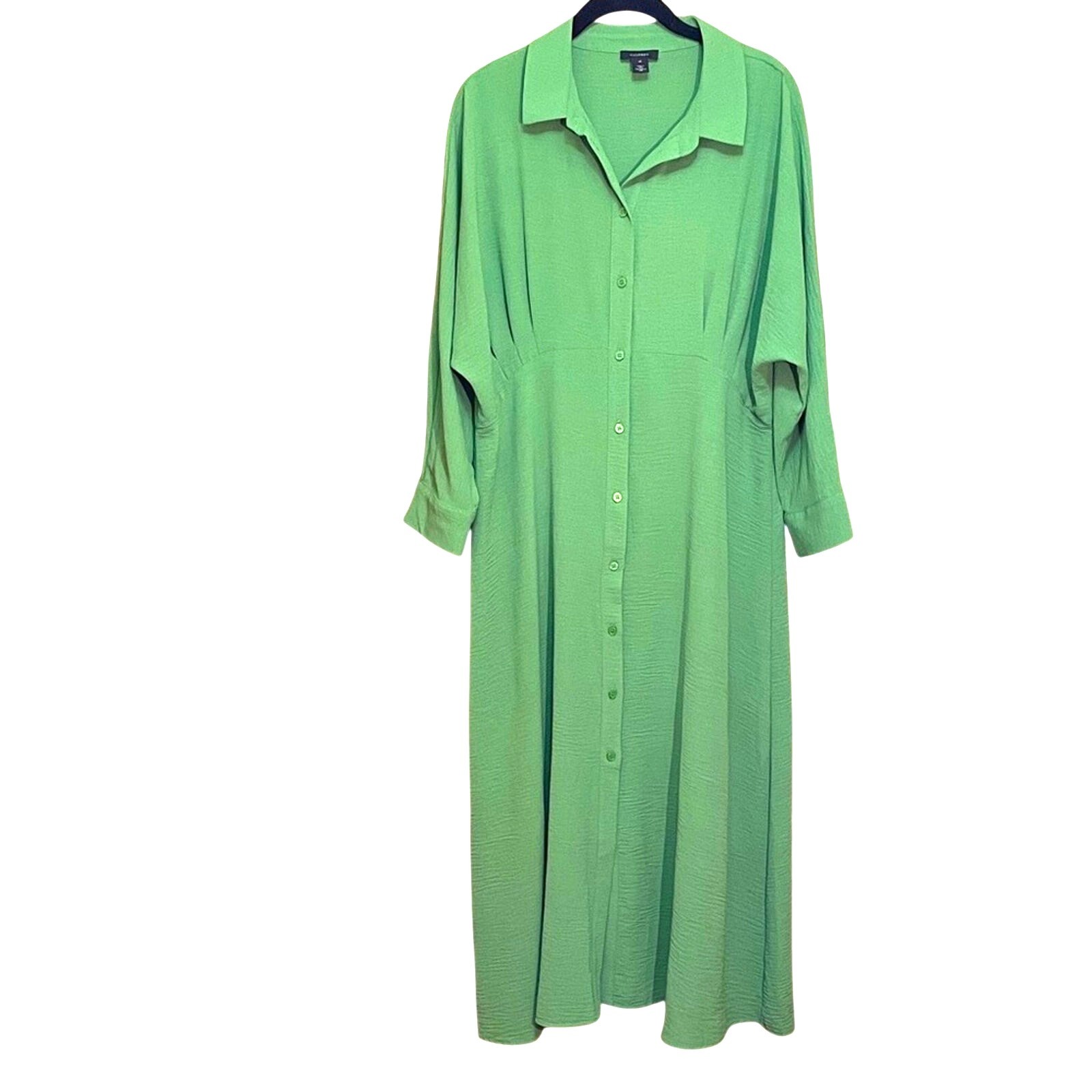 Halogen Elegant Green Button-Down Maxi Dress. XL - image 1
