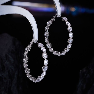 Minimalist European-Style Stud Earrings For Women With A Large Circular Design