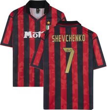 Maglia Home Andriy Shevchenko AC Milan Autografata 1994 Rossa e Nera - Retro