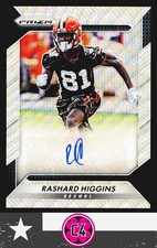 Rashard Higgins 2016 Panini Prizm Rookie Auto Blue Wave /149 Cleveland Browns