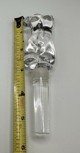 MIKASA Female Body Torso Lead Crystal Bottle Art Form Stopper Clear Glass 5.5” - Picture 4 of 5