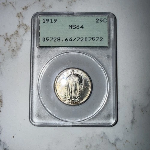 1919 Silver Standing Liberty Quarter MS64