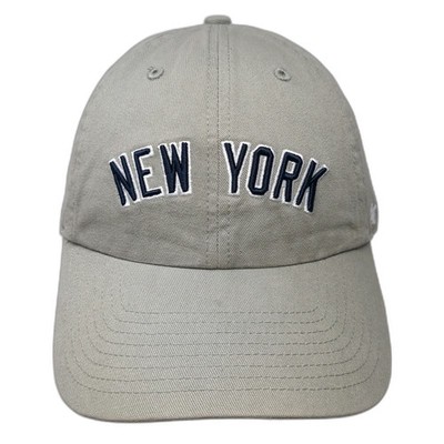 '47 New York Yankees MLB Gray Baseball Cap One Size Blue White Slideback Cotton