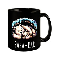 BäRenpapa Tasse In Schwarz Mit Spruch Papa-BäR