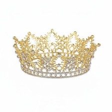 Gold King Crown Regal Design men's King Crown Gender-Neutral Jeweled Tiara