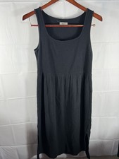 Madewell Black Sleeveless Midi Dress Women’s Medium Cotton Gauze Tiered Casual