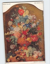 Postcard Flowers in a Terracotta Vase Painting by Jan van Huysum