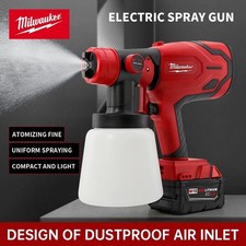 Milwaukee 800ml Electric Spray Gun M18 Cordless Sprayer 3000rpm High Atomization Milwaukee 800ml Electric Spray Gun M18 Cordless Sprayer 3000rpm High Atomization