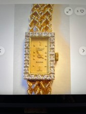 Bulova Ultime 14k Yellow Gold 22 Diamond Ladies Quartz Wrist Watch